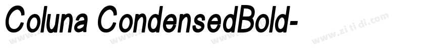Coluna CondensedBold字体转换